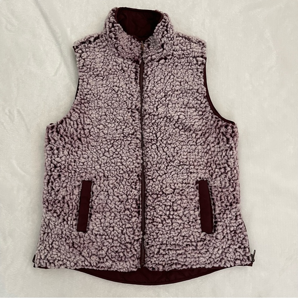 Reversible Purple Sherpa Vest
